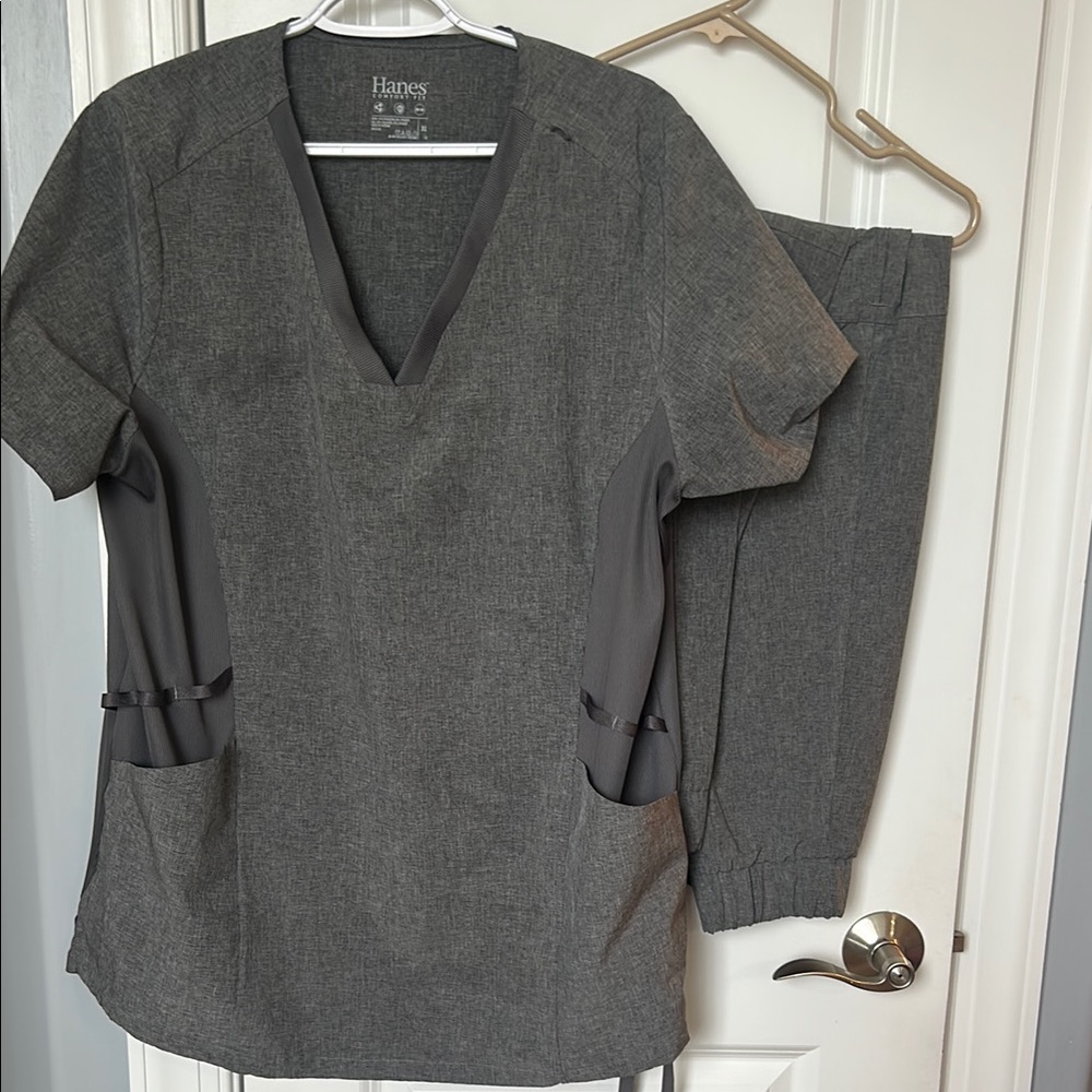 Hanes Gray Scrub Set
